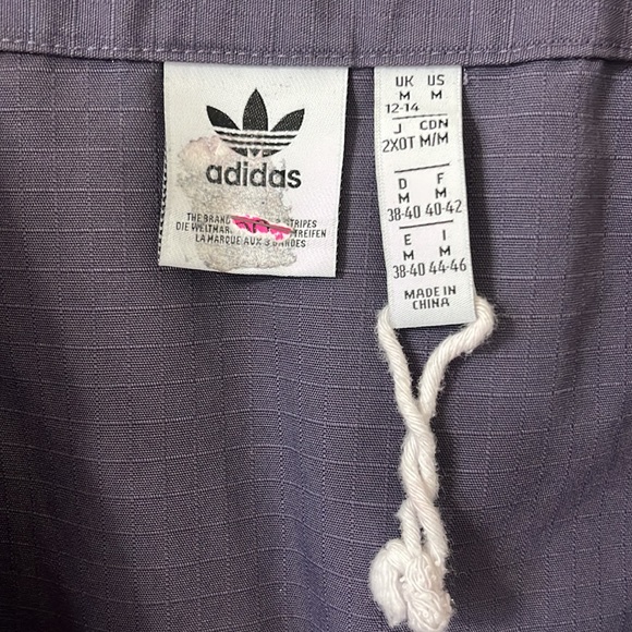 Adidas Originals Reveal Your Voice Ripstop Zip-Front Mini Skirt Purple Size M - Picture 7 of 10